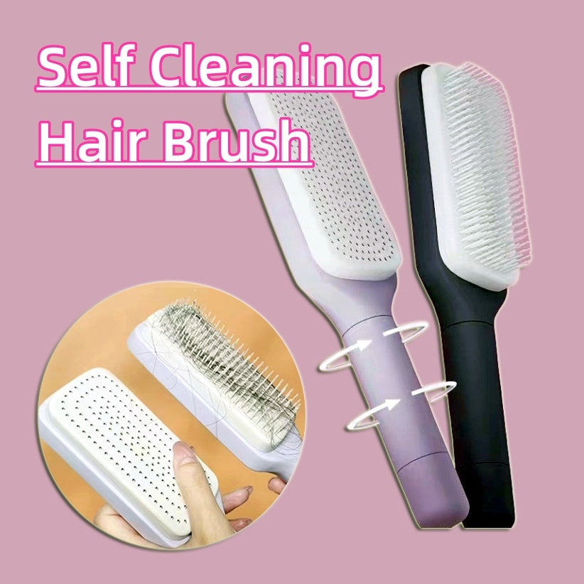 4 In 1 Self Cleaning Hair Brush