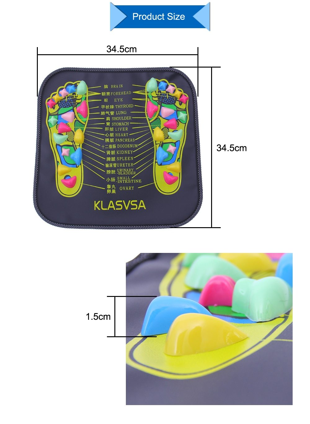 Reflexology Foot Massage Acupressure Mat