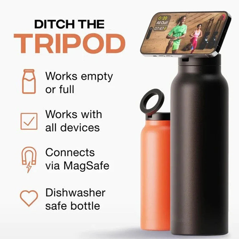 Water Bottle with MagSafe Phone Holder