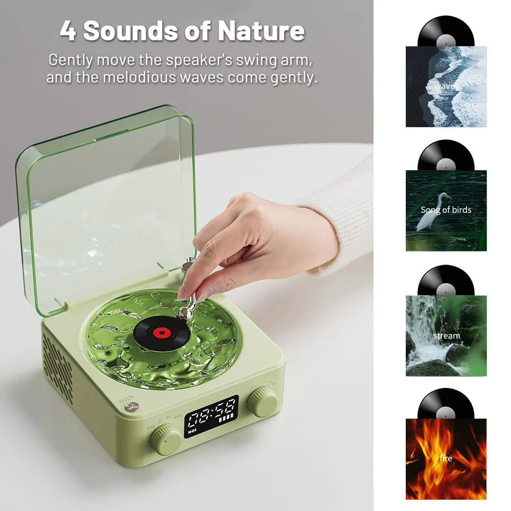 Retro Turntable Speaker Wireless Bluetooth-compatible 5.0 Vinyl Record Player