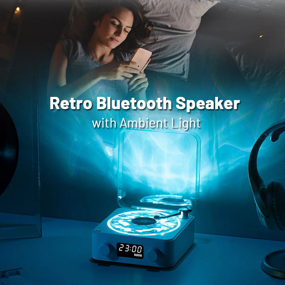 Retro Turntable Speaker Wireless Bluetooth-compatible 5.0 Vinyl Record Player